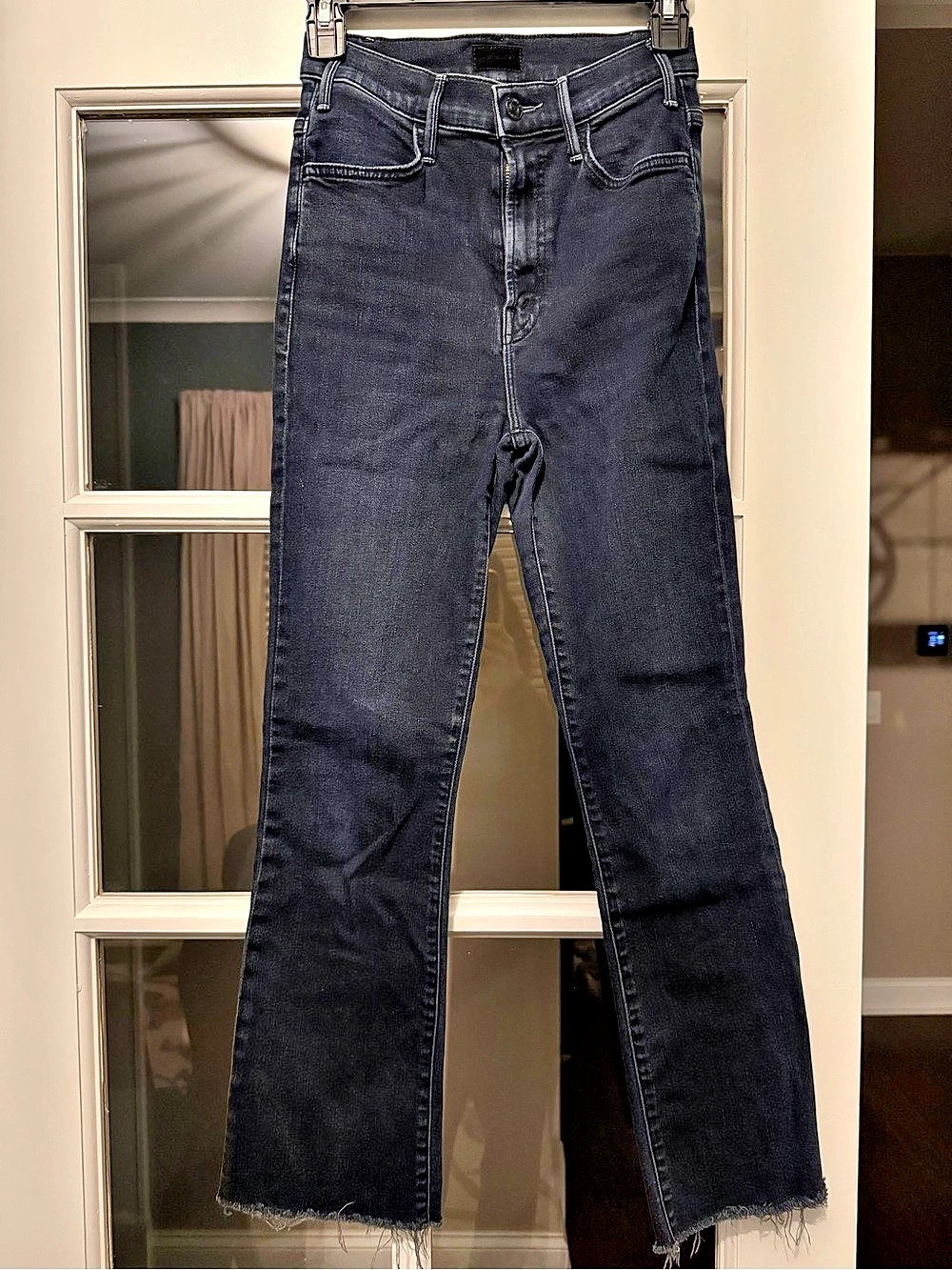 Mother The Hustler Ankle Fray Flare Leg Ankle Fray Jeans (Waist 25)
